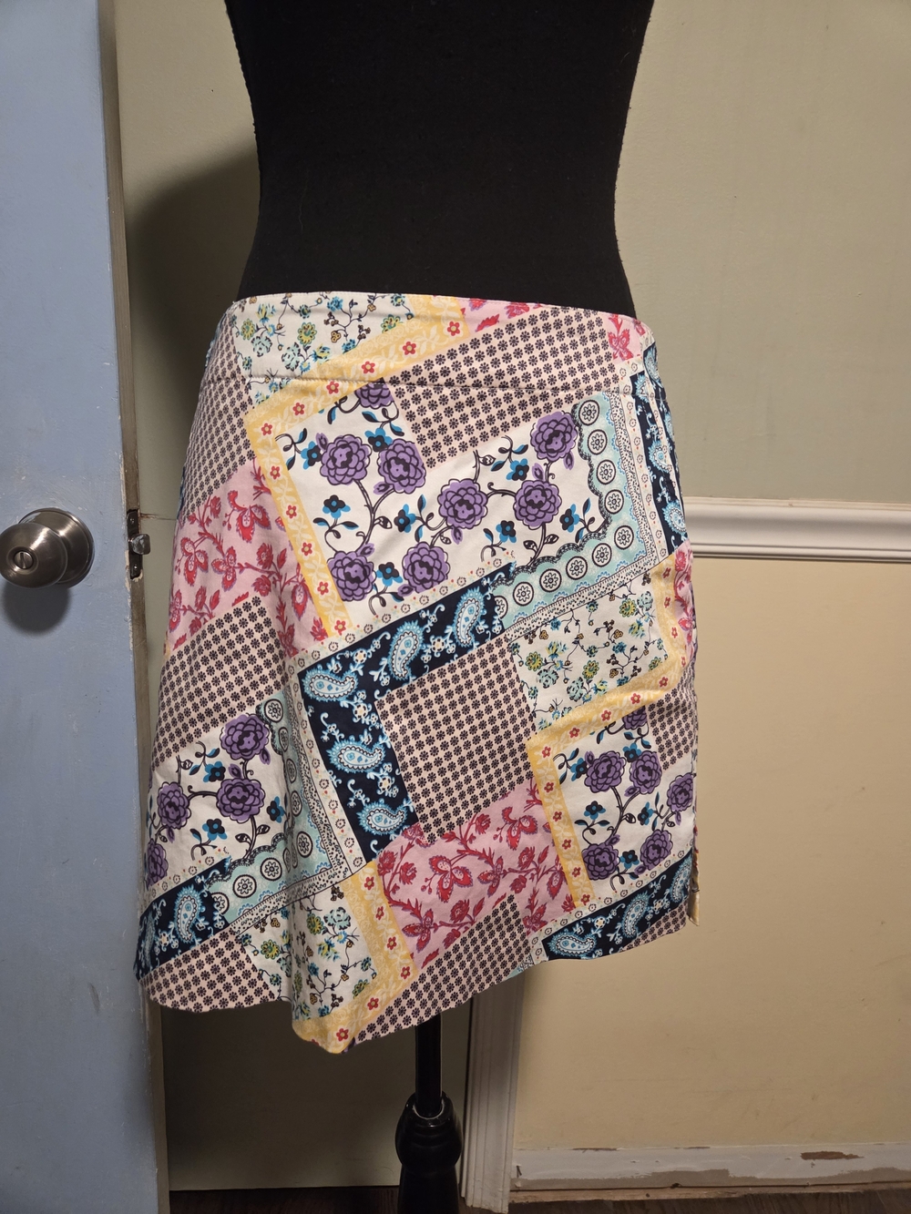 Lady Hagen Patchwork Floral Mini Skort - Purple, Pink, Blue, Yellow